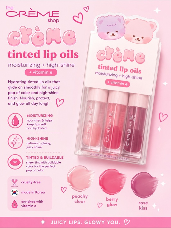 The Creme Shop Other - The Crème Shop Tinted Lip Oils Set – New